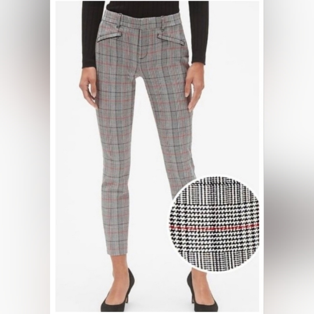 GAP Curvy Skinny Ankle Pants in Grid Plaid